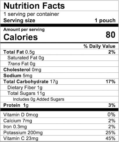 Nutrition Facts Banana Blueberry Blackberry Oatmeal